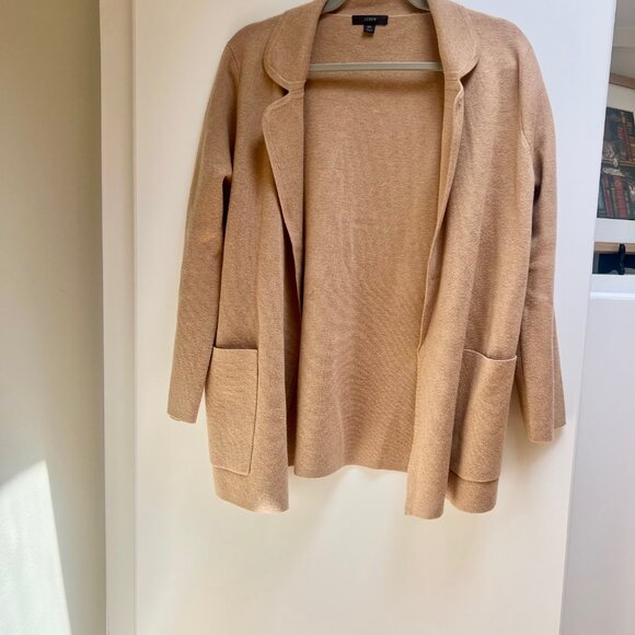 J. Crew Open-Front Eloise Sweater Blazer Cotton/Wool Blend, Size XS - Picture 4 of 16